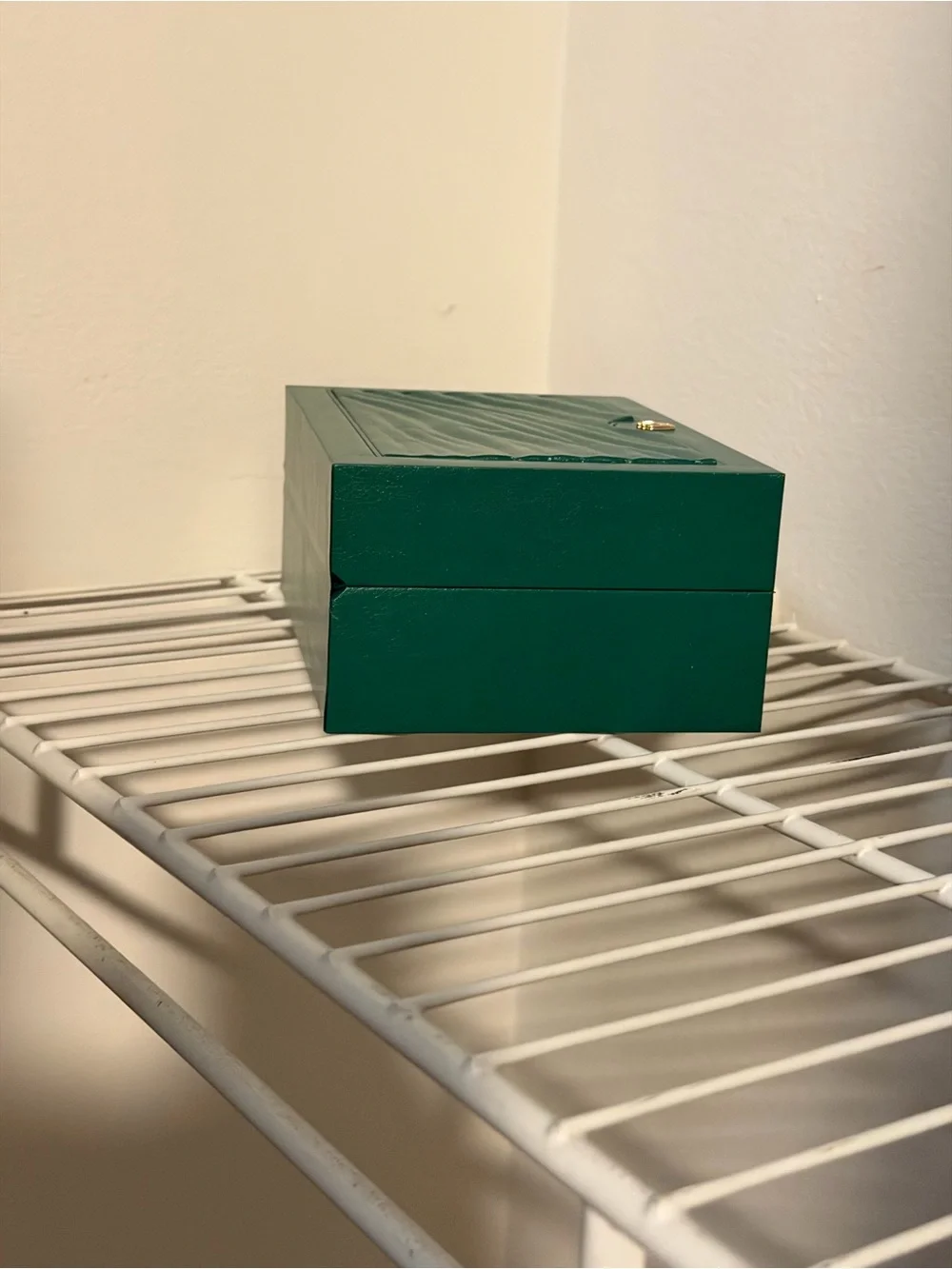 Rolex box green cream new after market inner outer medium size